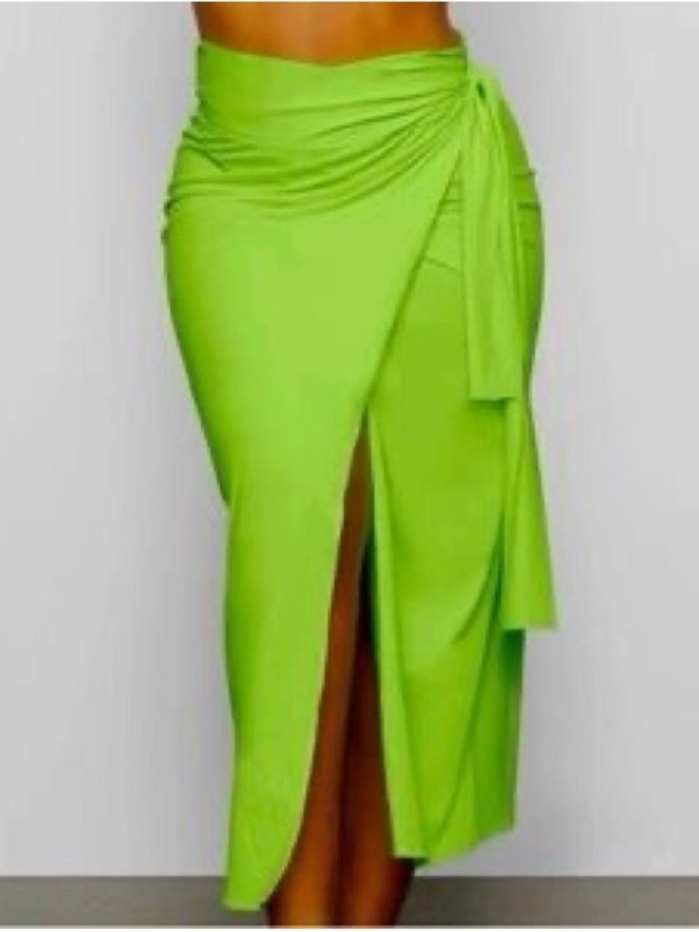 💚 SKIMS Cover Ups Sarong Skirt | Neon Green | XXS | NWT 🏷️